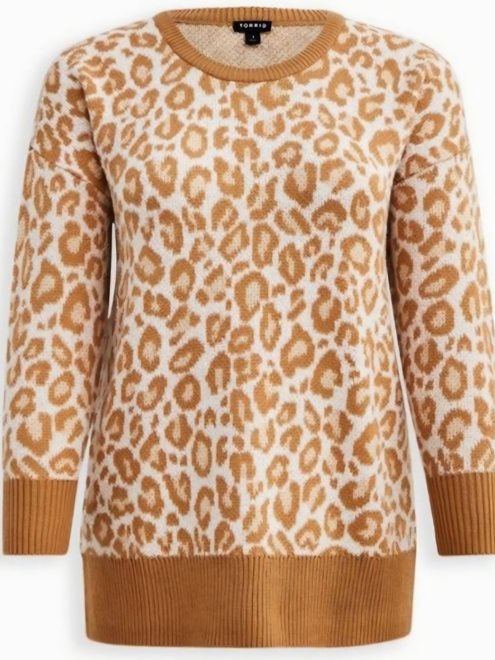 Torrid Leopard Print Oversized Drop-Shoulder Knit Sweater Size 2 (18/20)